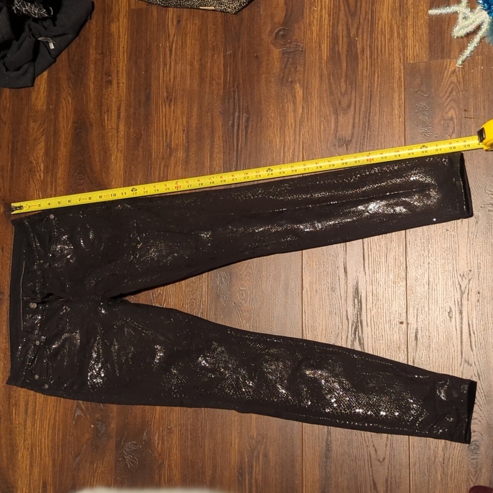 Black Snakeskin Pattern 7 for All Mankind Jeans